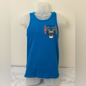 Women’s Size XS Gym Workout Tank Top RokFit Athletic Streetwear Blue Cotton​